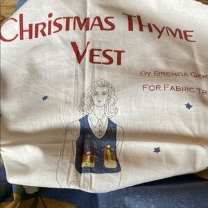 Christmas Thyme Vest Fabric Panel